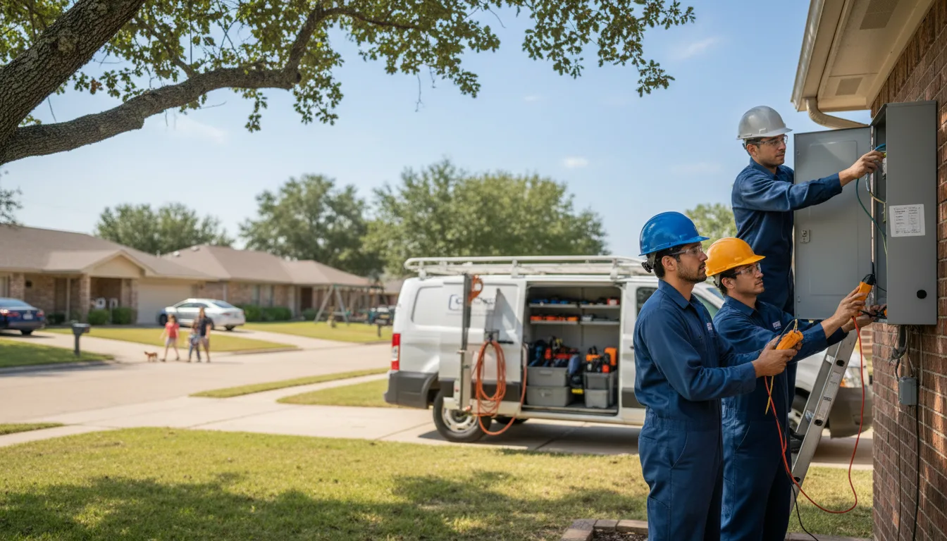 Certified electrician providing emergency electrical services in Hull, IA